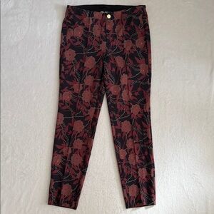 MAC Jeans | Anna Slim Fit Stretch Zip Trouser Pant 5299 Dark Floral EU 36/US 28